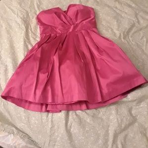 Forever 21 bright pink strapless cocktail dress, S